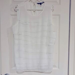White House Black Market white sleeveless top. Size 16 VGUC